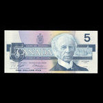 Canada, Bank of Canada, 5 dollars : 1986