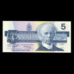 Canada, Bank of Canada, 5 dollars : 1986