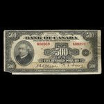 Canada, Bank of Canada, 500 dollars <br /> 1935