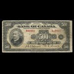 Canada, Bank of Canada, 500 dollars <br /> 1935