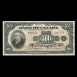 Canada, Bank of Canada, 500 dollars : 1935