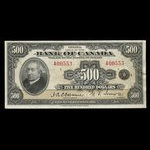 Canada, Bank of Canada, 500 dollars <br /> 1935