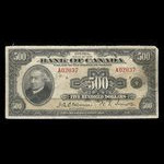 Canada, Bank of Canada, 500 dollars <br /> 1935