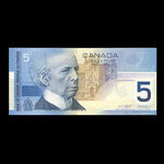 Canada, Bank of Canada, 5 dollars : 2002