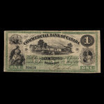 Canada, Commercial Bank of Canada, 1 dollar : January 2, 1860