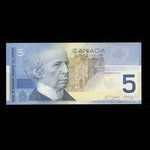 Canada, Bank of Canada, 5 dollars : 2002