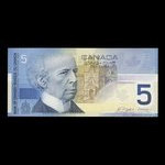 Canada, Bank of Canada, 5 dollars <br /> 2002