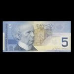 Canada, Bank of Canada, 5 dollars : 2002