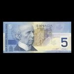 Canada, Bank of Canada, 5 dollars : 2002